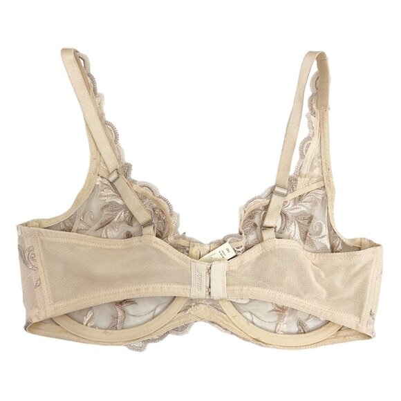 Soma Nude Lace Lightly Lined Underwire Bra - Women's Size 34D - Picture 2 of 4